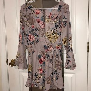 Lavender floral romper